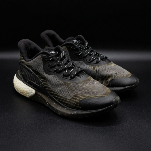 Shadow Low-Top Sneakers — All Black with Cream Sole