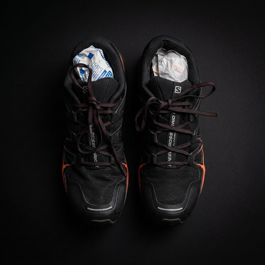 Heavy Duty Grip Sole Sneakers — Black/Orange