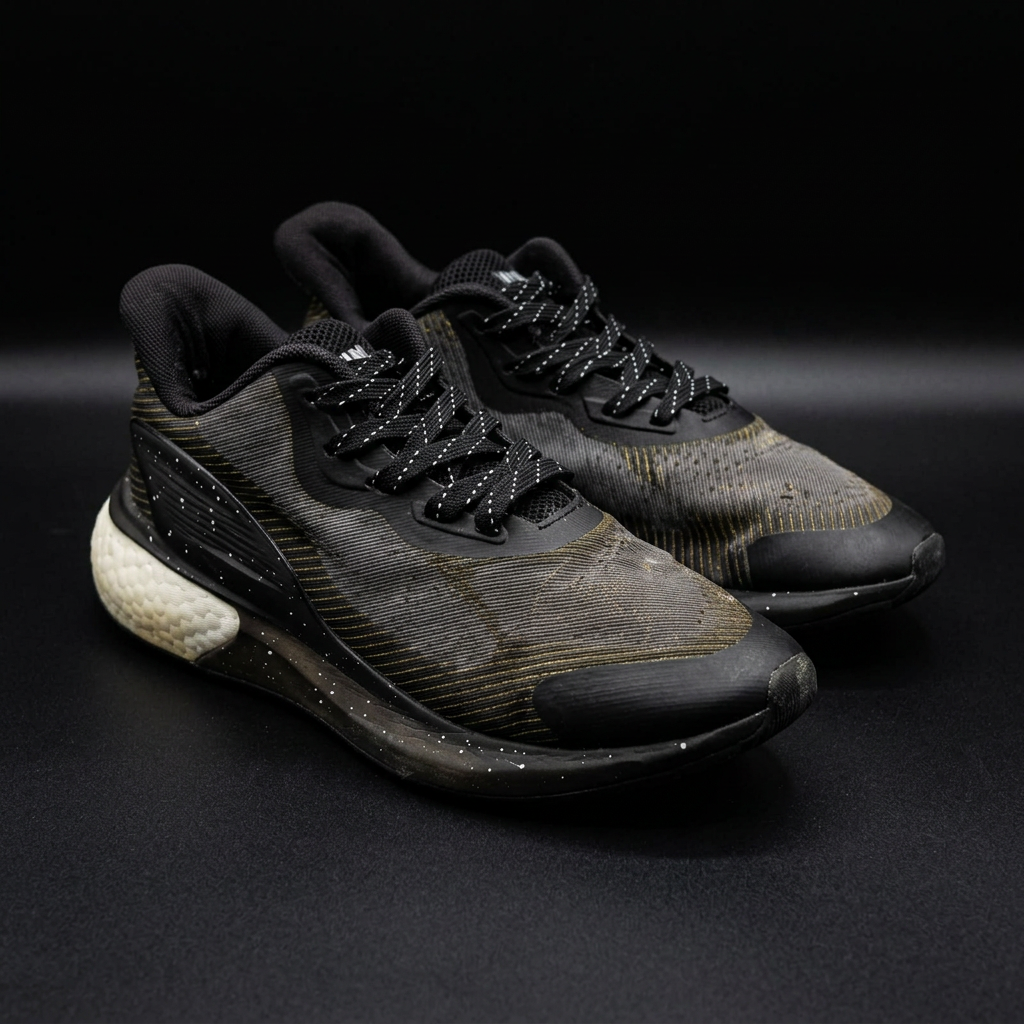 Shadow Low-Top Sneakers — All Black with Cream Sole