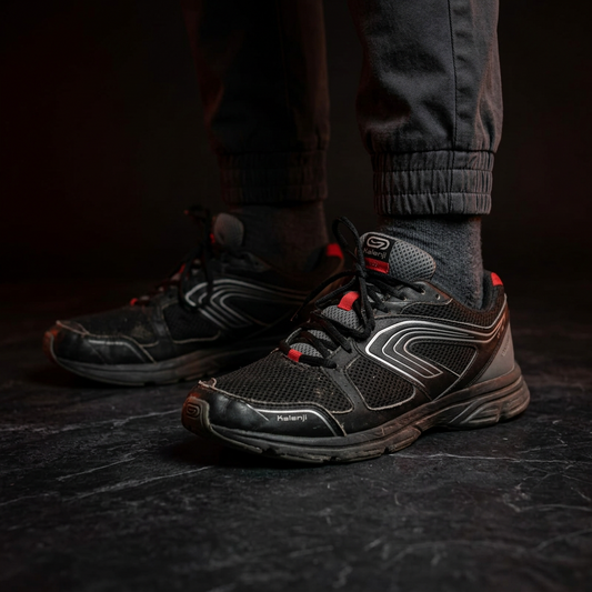 Urban Street Runner Sneakers — Black/Red