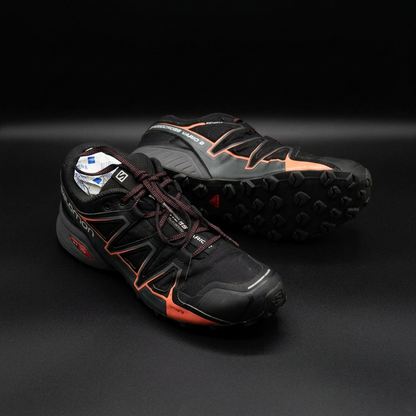 Heavy Duty Grip Sole Sneakers — Black/Orange